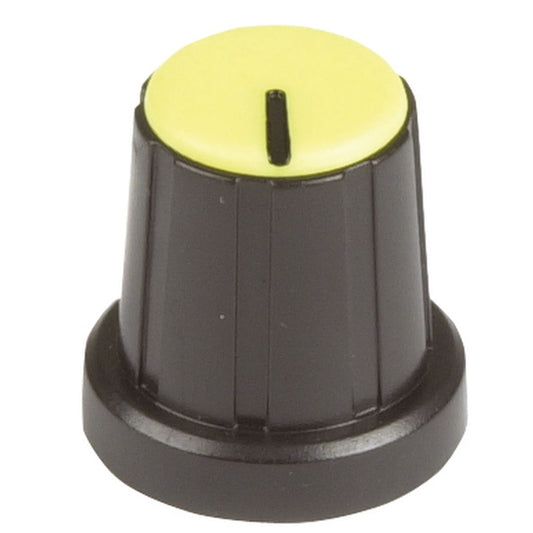KNOB PLAST PUSH ON 1/4IN SHAFT CAP YEL - HK7713