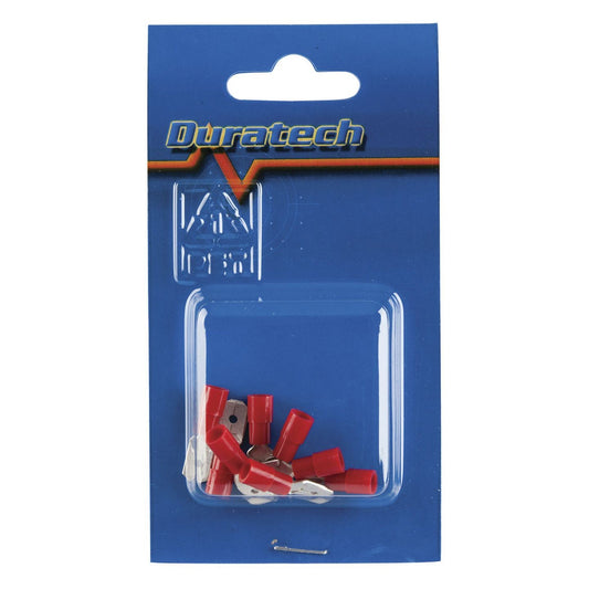 CONN QC PLG SPADE 6.4MM RED PK8 - PT4509