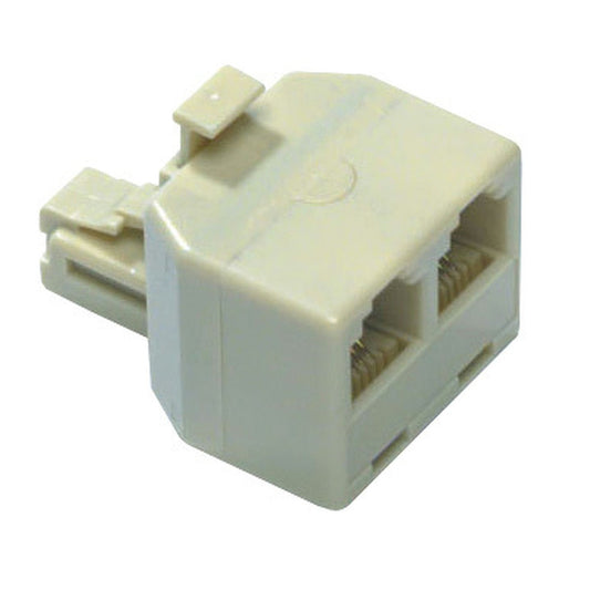 ADPT TEL RJ12 6P/4C PLG - 2SKT - YT6056