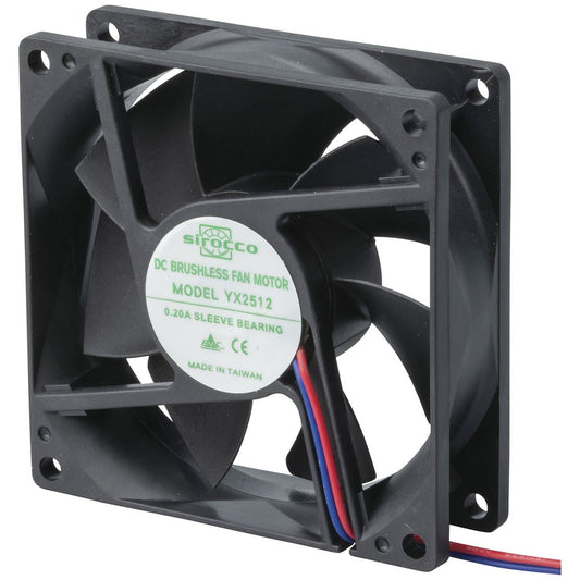 FAN 12VDC 80MM SLEEVE/B - YX2512