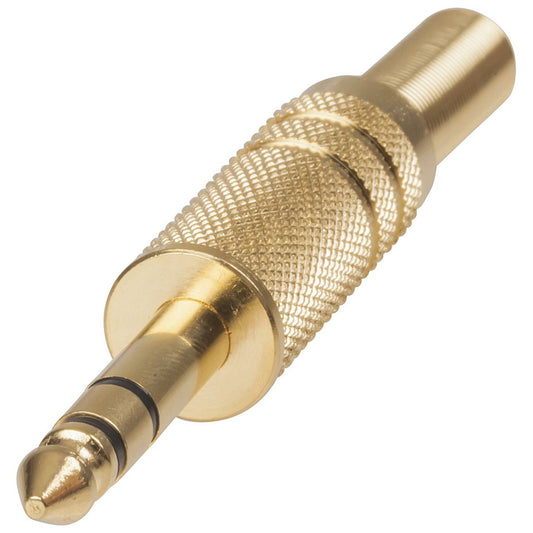 PLG LINE 6.5MM STEREO MTL GLD W/SPRING - PP0175