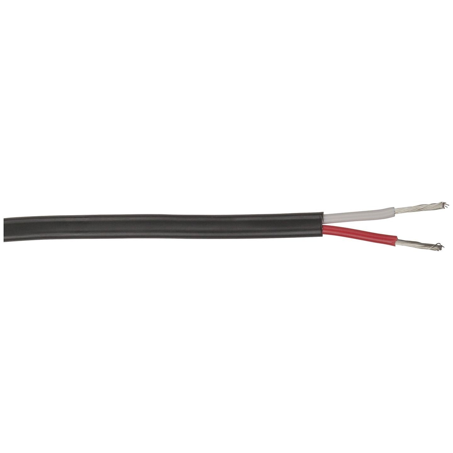 CABLE PWR 2C 7.5A DBL-INS 10M RL R+W/BLK