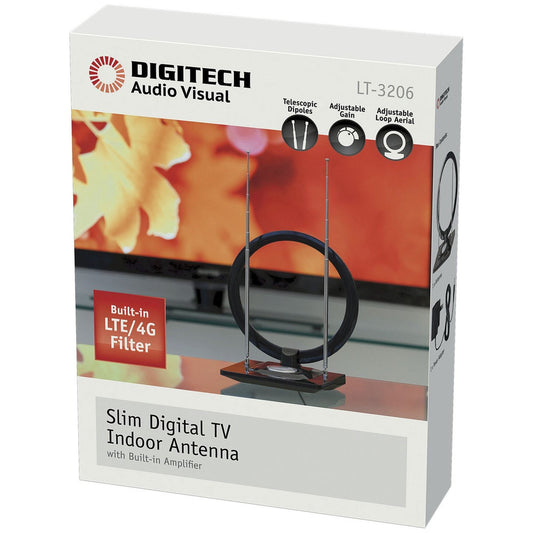 ANTENNA TV DIG INDOOR UHF/VHF SLIM PSU - LT3206