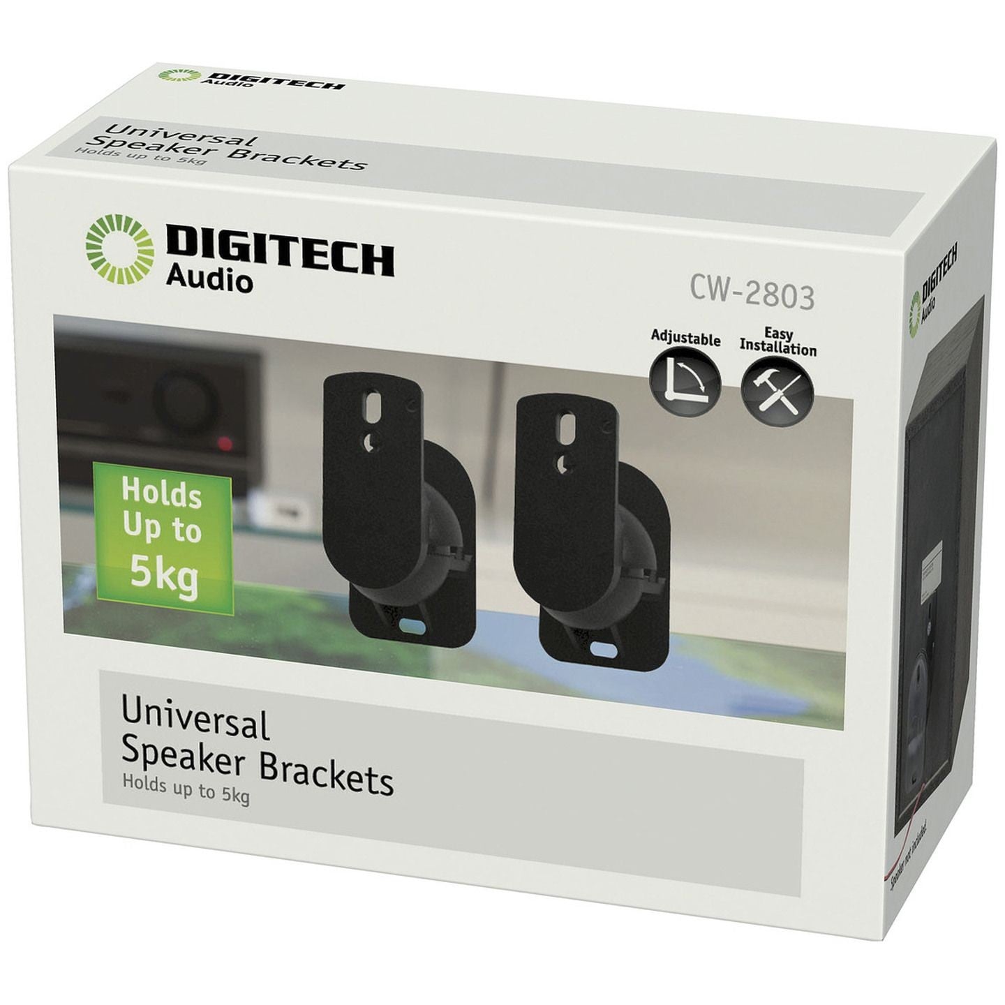 BRKT SPKR WALL/CEILING TILT/SWVL PR BLK - CW2803