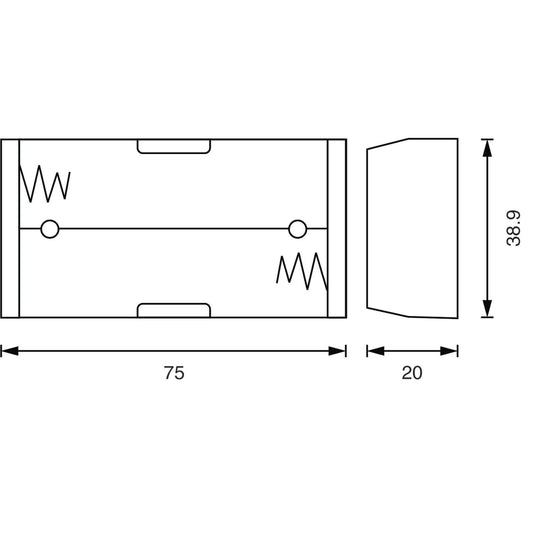 BATT HOLDER 2X18650 BLK W/LEAD 150MM - PH9207