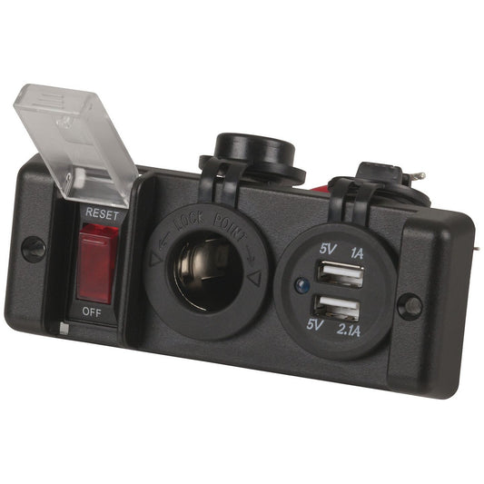 SKT CIG PWR/3.1A USB WITH SWITCH - PS2036