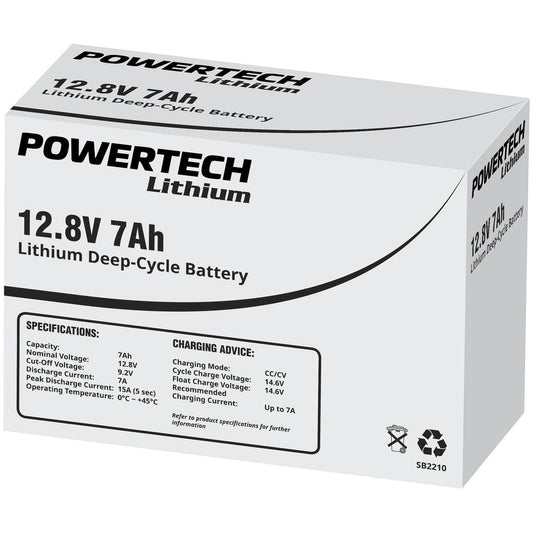 BATT RECH LITHIUM 12.8V 7AH DEEP CYCLE - SB2210