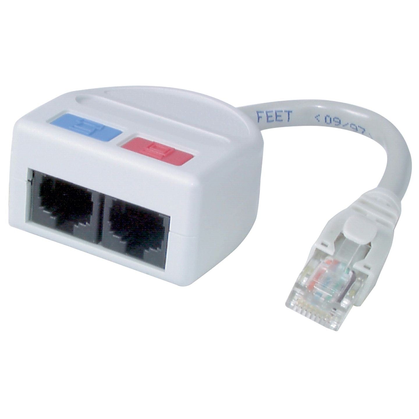 (D) ADPT RJ45 8P/8C PLG - 2SKT SPLIT - YT6090