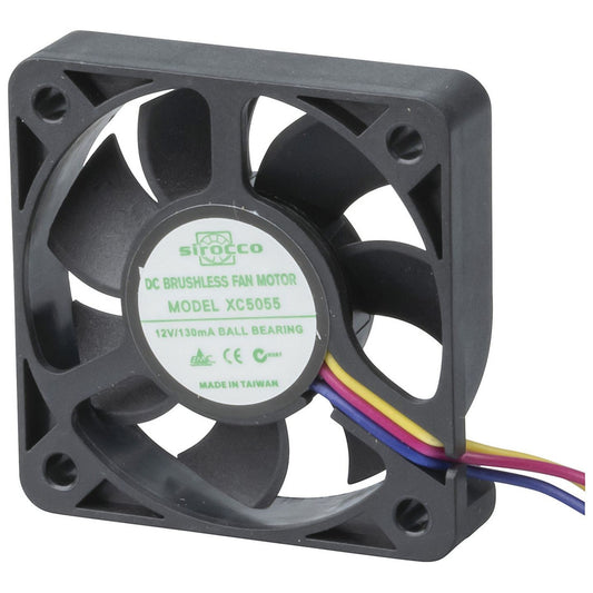 FAN 12VDC 50MM 3WIRE BALL/B W/TACHO - XC5055
