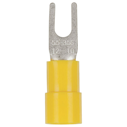 CONN QC FORK 3.7MM YEL PK8 - PT4723