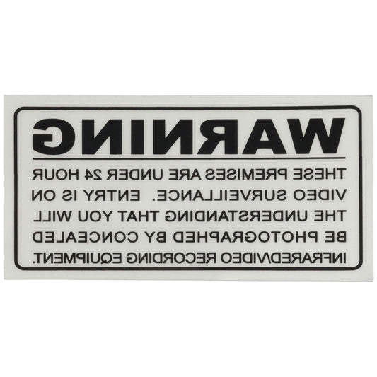 LABEL - SURV WARNING CLR 80X40MM - LA5106