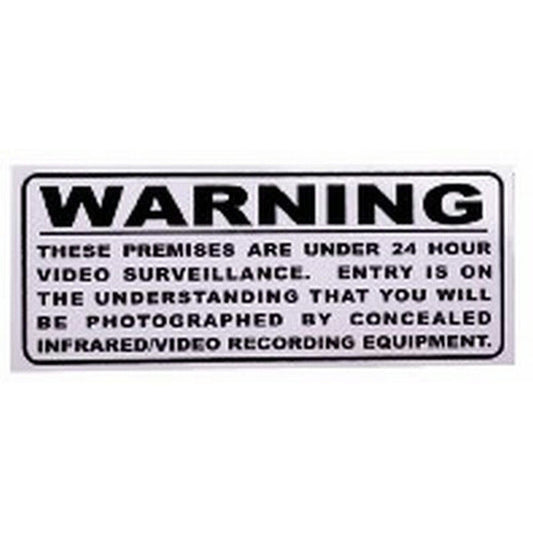 LABEL - SURV WARNING SLV 80X40MM - LA5107