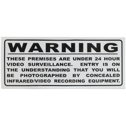 LABEL - SURV WARNING 50X120MM LGE - LA5108