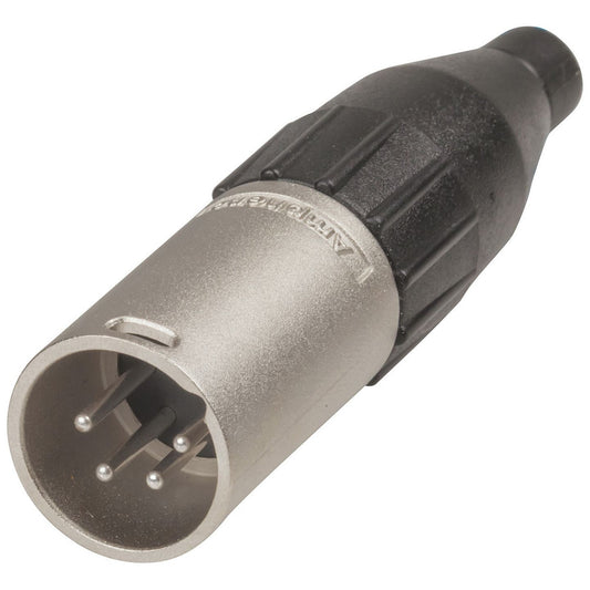 PLG LINE XLR/4P SLV/BLK AMPHENOL - PP1040