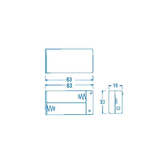 BATT HOLDER 2AAA SWITCHED ENCLOSED - PH9288