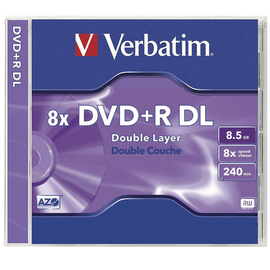 DVD+R DBL LAYER 8GB5 W/CASE SGL