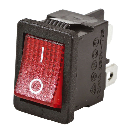 SWITCH ROCKER DPST 12A/250V ILLUM BLK - SK0995