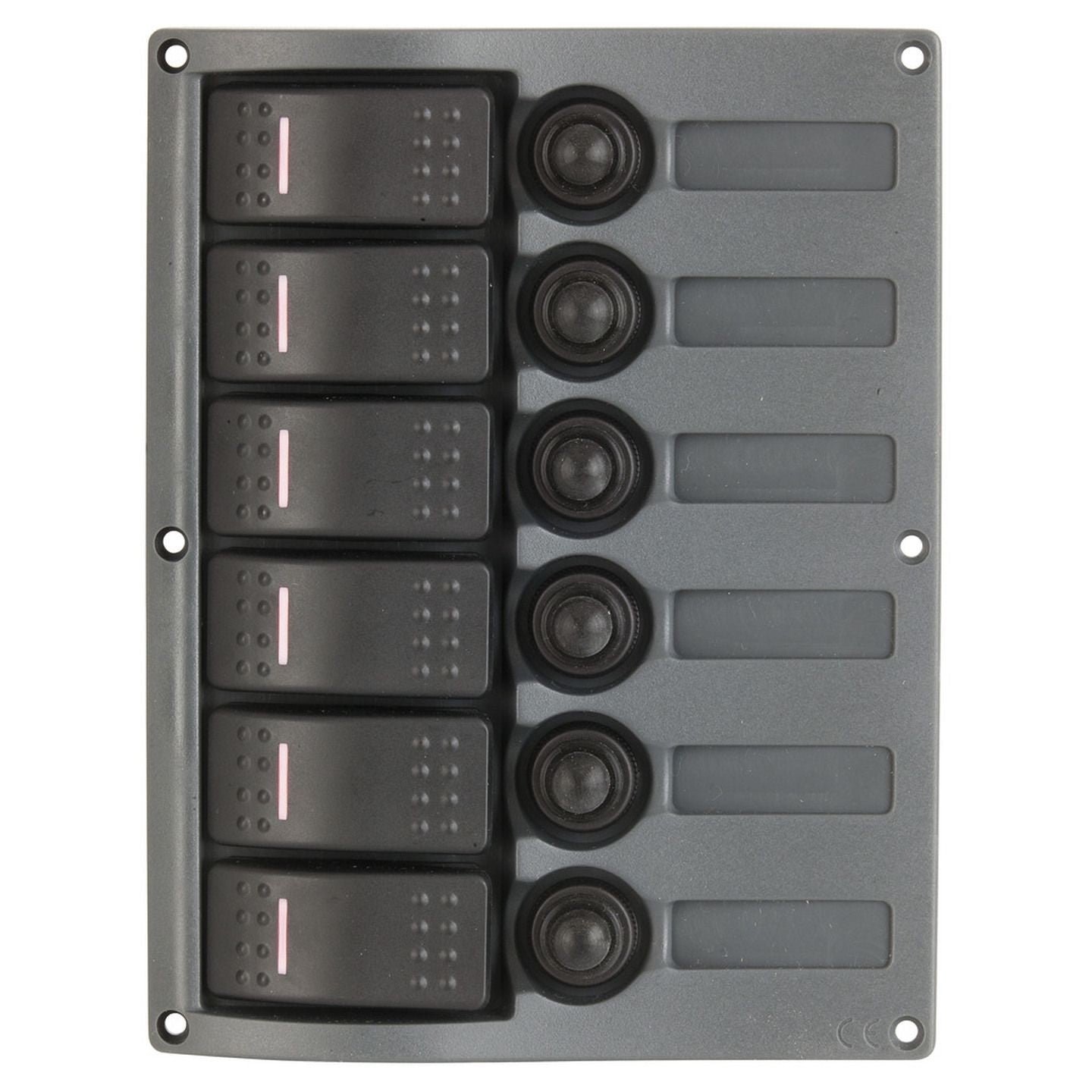 PNL PLAS W/SWITCH&C/B 6WAY IP66 12/24VDC