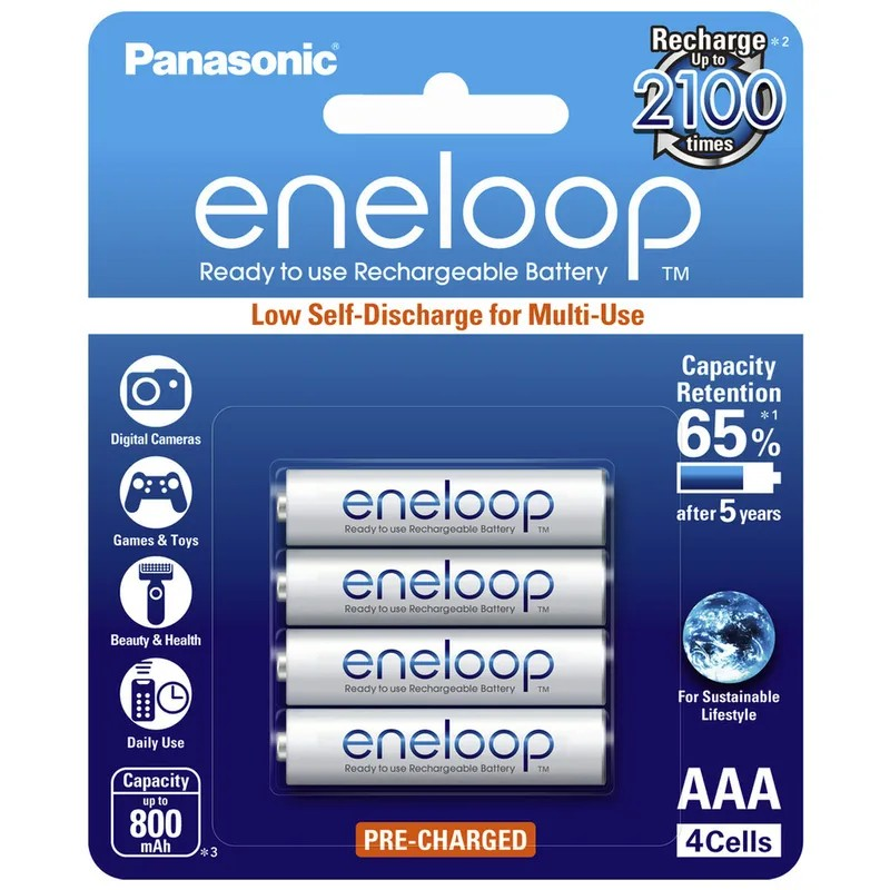 BATT NIMH AAA 1.2V 800MAH ENELOOP PK4 - SB2933