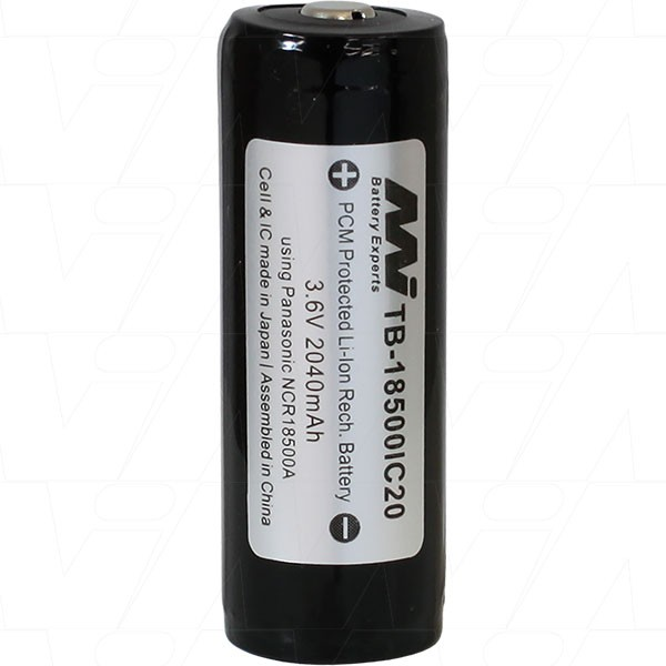 BATTERY EXPERT 3.6V 2.04AH LI-ION 18500 - 30007-099TB