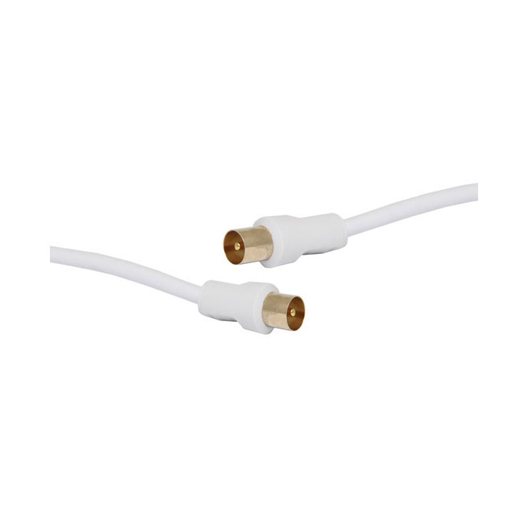LEAD TV PAL MALE TO MALE 10M WHITE - P6526