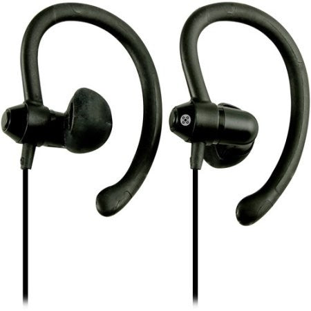 MOKI 90-DEGREE SPORTS EARPHONES, BLACK