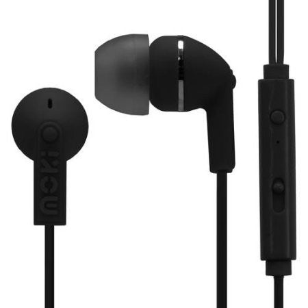 MOKI NOISE ISOLATION EARBUDS WITH MICROPHONE & CONTROL - BLACK