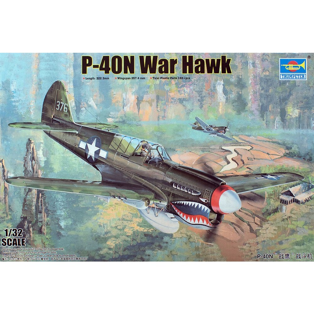 TRUMPETER 1/32 SCALE P-40N WAR HAWK MODEL KIT - TR02212