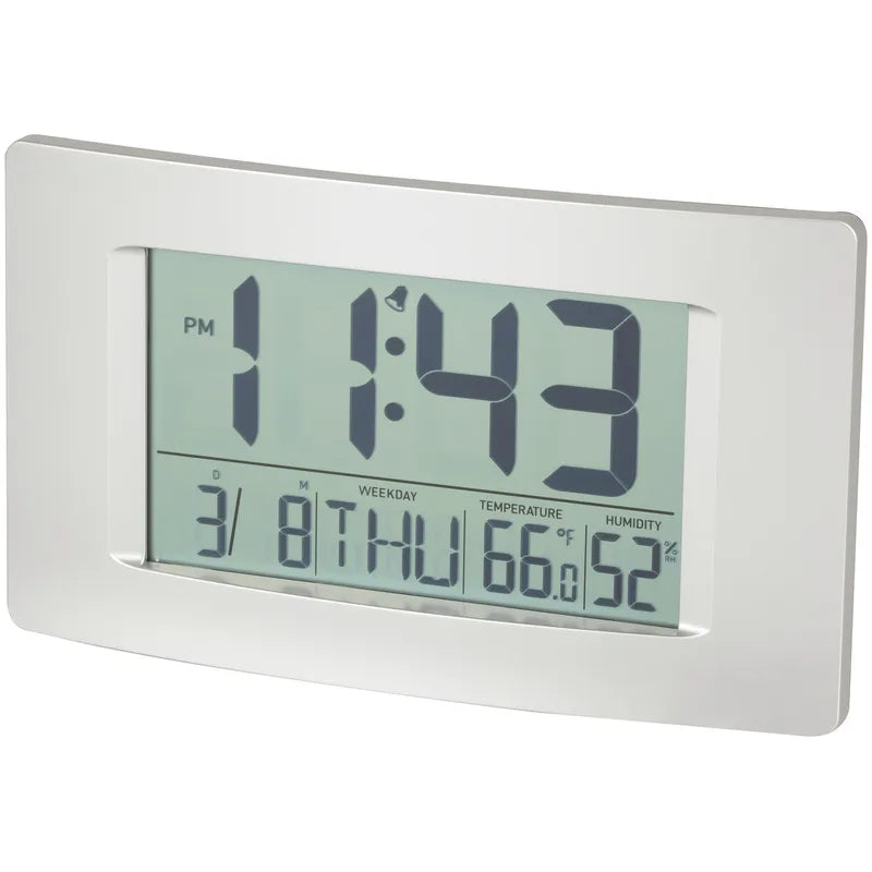 CLOCK LCD WALL W/TEMP CALENDAR - XC0225
