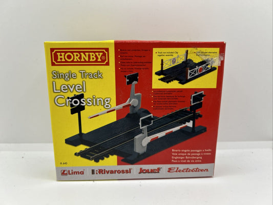 HORNBY R645 00 GAUGE LEVEL CROSSING SINGLE TRACK - R645-02-525