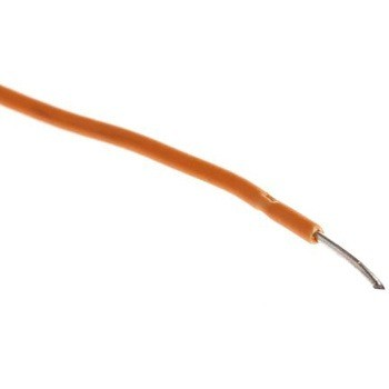RS PRO ORANGE 0.26 MM² EQUIPMENT WIRE, 23 AWG, 1/0.6 MM, 100M, PVC INSULATION
