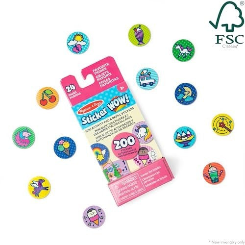 MELISSA & DOUG STICKER WOW! MINI ACTIVITY PAD & REFILL STICKERS, MULTI