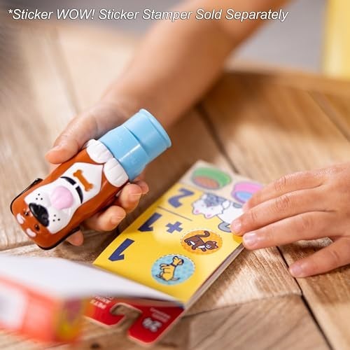 MELISSA & DOUG STICKER WOW! MINI ACTIVITY PAD AND 200+ REFILL STICKERS FOR STICKER STAMPER ARTS AND CRAFTS FIDGET TOY COLLECTIBLES - PETS STICKERS