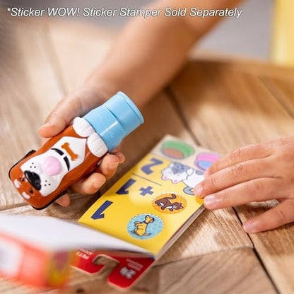 MELISSA & DOUG STICKER WOW! MINI ACTIVITY PAD AND 200+ REFILL STICKERS FOR STICKER STAMPER ARTS AND CRAFTS FIDGET TOY COLLECTIBLES - PETS STICKERS