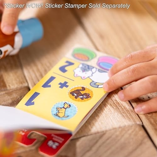 MELISSA & DOUG STICKER WOW! MINI ACTIVITY PAD AND 200+ REFILL STICKERS FOR STICKER STAMPER ARTS AND CRAFTS FIDGET TOY COLLECTIBLES - PETS STICKERS