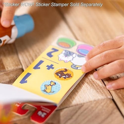 MELISSA & DOUG STICKER WOW! MINI ACTIVITY PAD AND 200+ REFILL STICKERS FOR STICKER STAMPER ARTS AND CRAFTS FIDGET TOY COLLECTIBLES - PETS STICKERS