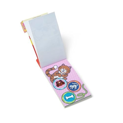 MELISSA & DOUG STICKER WOW! MINI ACTIVITY PAD AND 200+ REFILL STICKERS FOR STICKER STAMPER ARTS AND CRAFTS FIDGET TOY COLLECTIBLES - PETS STICKERS