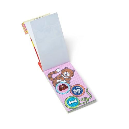 MELISSA & DOUG STICKER WOW! MINI ACTIVITY PAD AND 200+ REFILL STICKERS FOR STICKER STAMPER ARTS AND CRAFTS FIDGET TOY COLLECTIBLES - PETS STICKERS