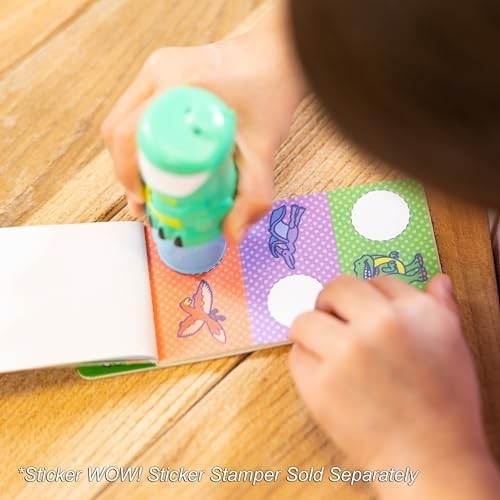 MELISSA & DOUG STICKER WOW! MINI ACTIVITY PAD AND 200+ REFILL STICKERS FOR STICKER STAMPER ARTS AND CRAFTS FIDGET TOY COLLECTIBLES - DINOSAUR STICKERS