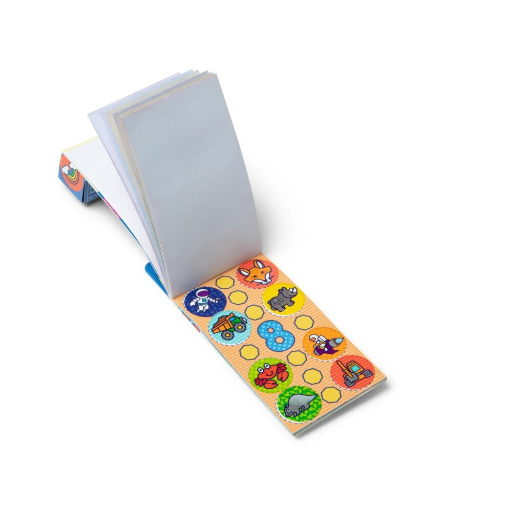 MELISSA & DOUG STICKER WOW! MINI ACTIVITY PAD AND 200+ REFILL STICKERS FOR STICKER STAMPER ARTS AND CRAFTS FIDGET TOY COLLECTIBLES - ASSORTED SURPRISE