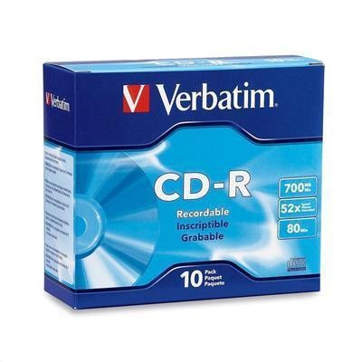VERBATIM CD-R 10PK W/ SLIM CASE