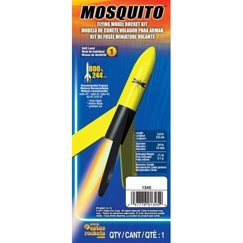 ESTES MOSQUITO INTERMEDIATE MODEL ROCKET KIT (13MM STNADARD ENGINE)