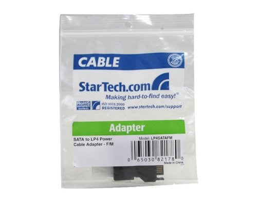 STARTECH.COM 15-PIN SATA POWER TO 4-PIN INTERNAL POWER (F) POWER CABLE