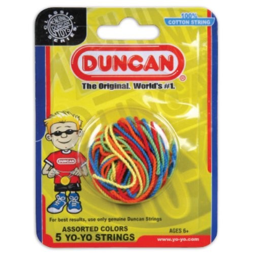 DUNCAN MULTI-COLOR 100% COTTON YO-YO STRING - 5-PACK #3276MC