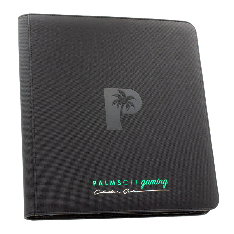 PALMS OFF GAMING ZIP BINDER BLACK 12 POCKET 480 SLOTS - ZB-12-BLK 