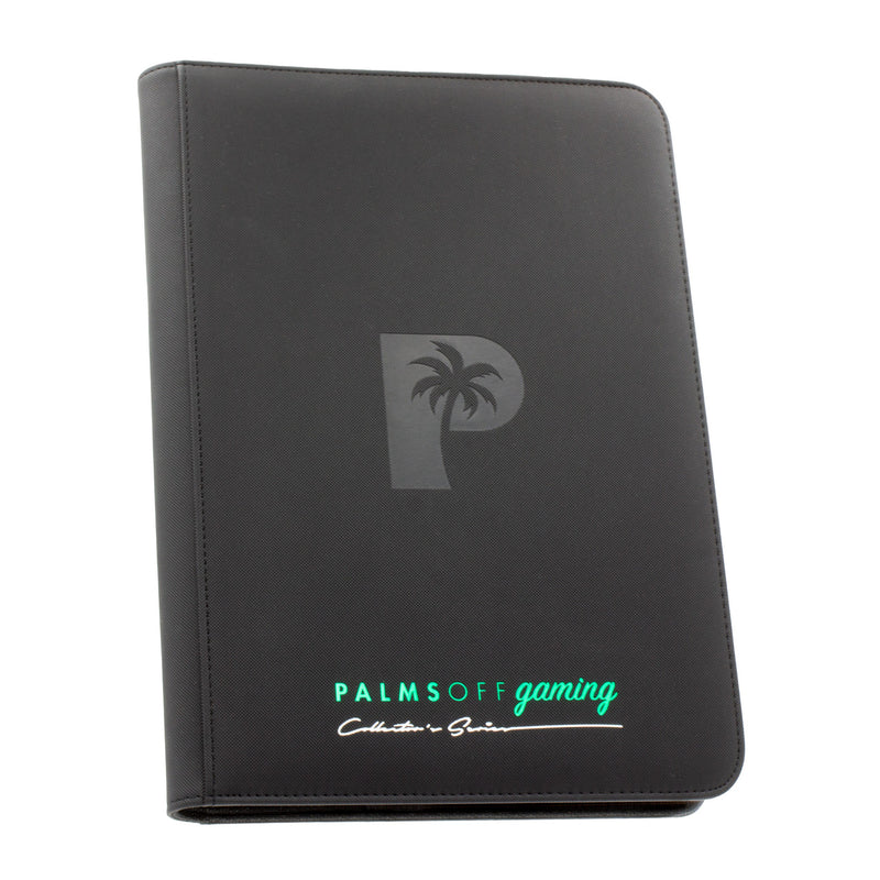 PALMS OFF GAMING ZIP BINDER BLACK 9 POCKET 360 SLOTS - ZB-09-BLK 