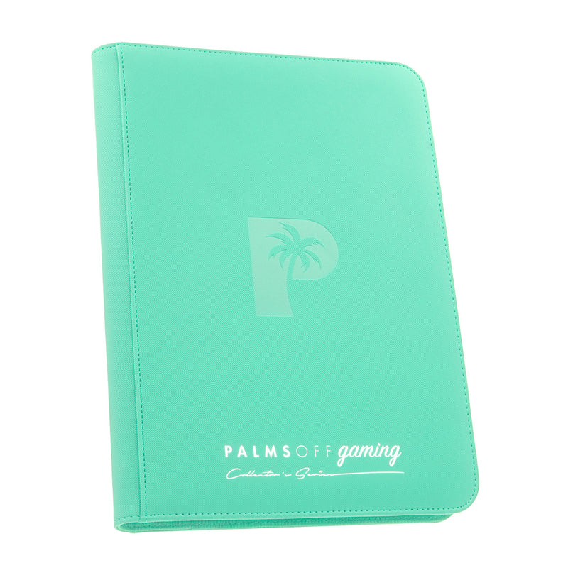 PALMS OFF GAMING ZIP BINDER TURQUOISE 9 POCKET 360 SLOTS - ZB-09-TQS 