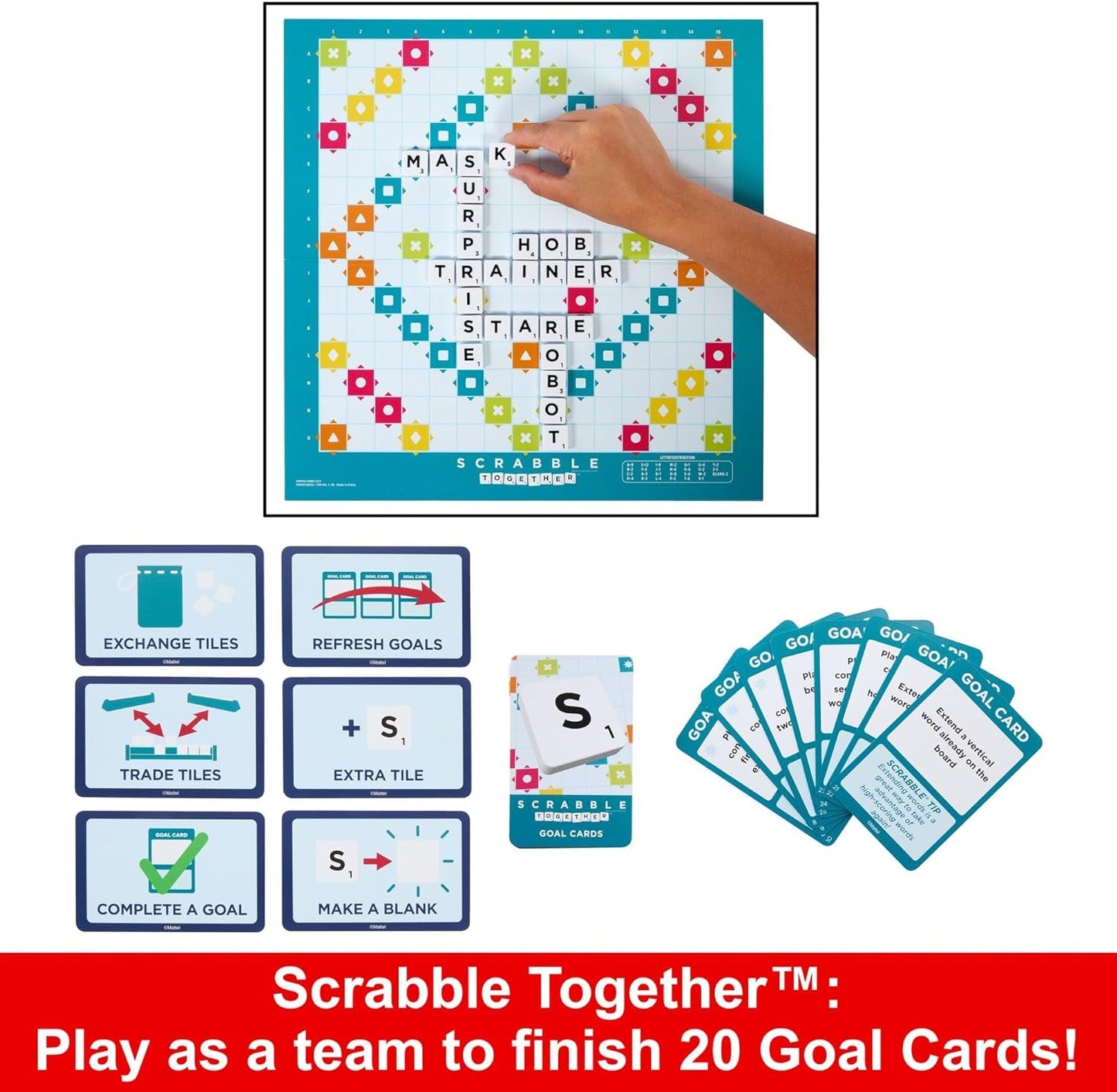 SCRABBLE BOARD GAME FAMILY WORD GAME - HWD43