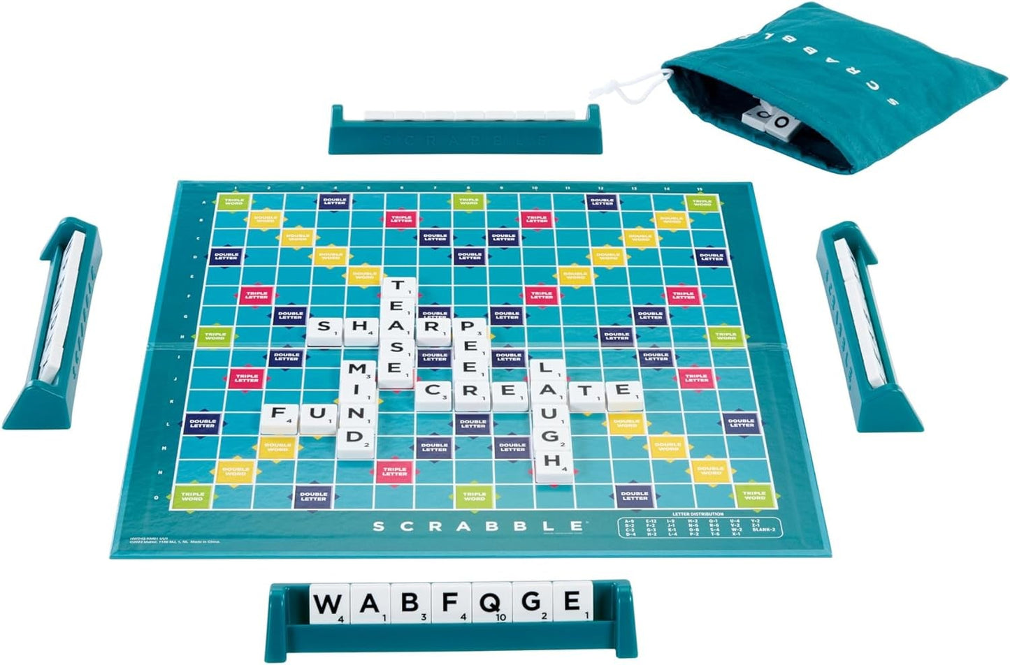 SCRABBLE BOARD GAME FAMILY WORD GAME - HWD43