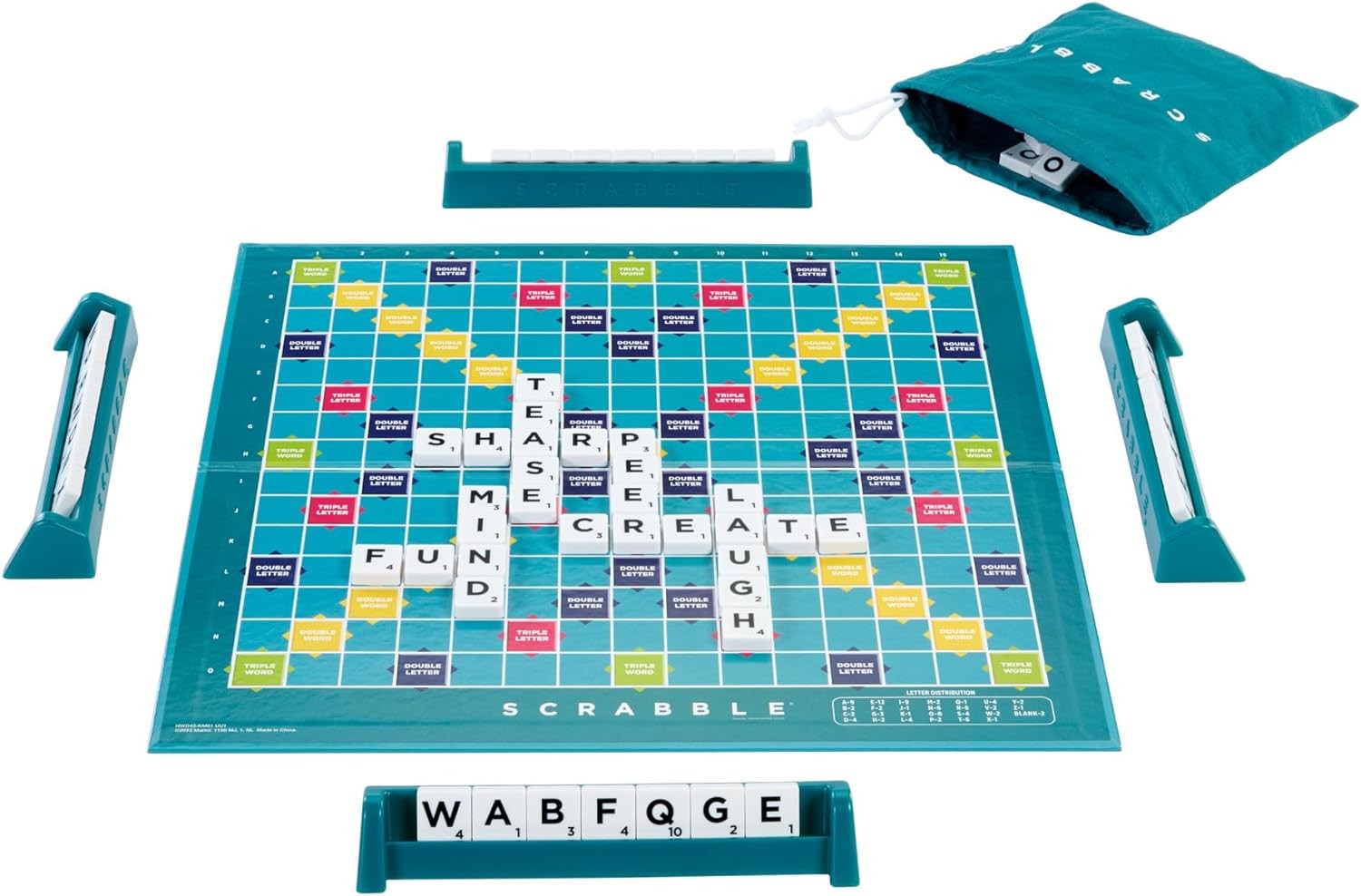 SCRABBLE BOARD GAME FAMILY WORD GAME - HWD43